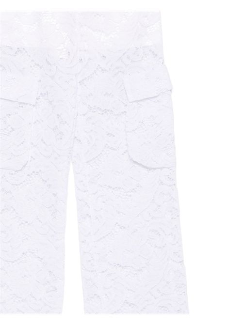 Pantaloni cargo ricamati MISS BLUMARINE KIDS | BFPA041.0.RI0090000